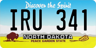 ND license plate IRU341