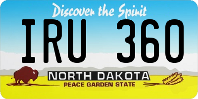 ND license plate IRU360