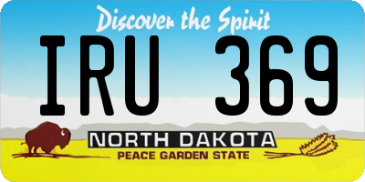 ND license plate IRU369