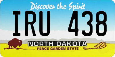 ND license plate IRU438