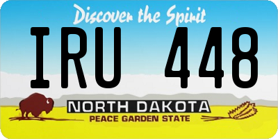 ND license plate IRU448