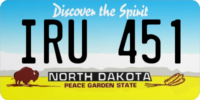 ND license plate IRU451
