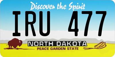 ND license plate IRU477