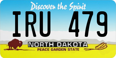 ND license plate IRU479