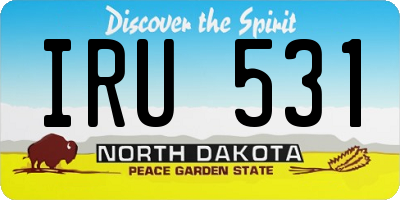 ND license plate IRU531
