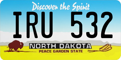 ND license plate IRU532