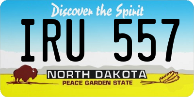 ND license plate IRU557