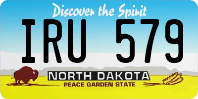 ND license plate IRU579