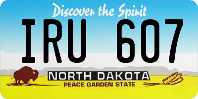 ND license plate IRU607