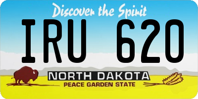 ND license plate IRU620