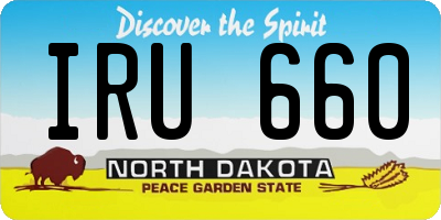 ND license plate IRU660