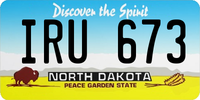 ND license plate IRU673