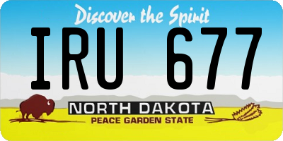 ND license plate IRU677