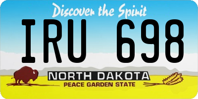 ND license plate IRU698