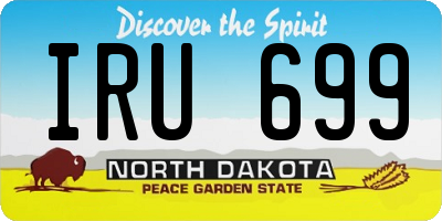 ND license plate IRU699