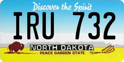 ND license plate IRU732