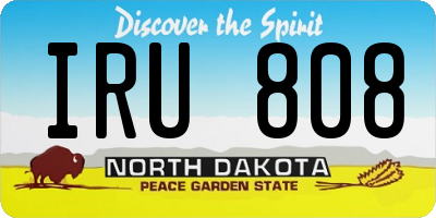 ND license plate IRU808