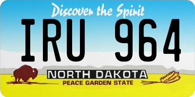 ND license plate IRU964