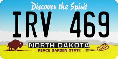 ND license plate IRV469