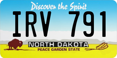 ND license plate IRV791
