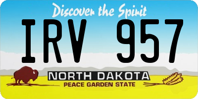 ND license plate IRV957