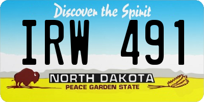 ND license plate IRW491