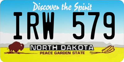 ND license plate IRW579