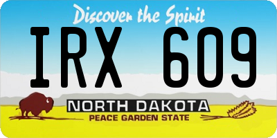 ND license plate IRX609
