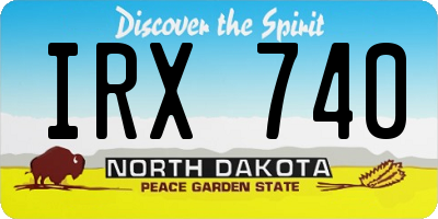 ND license plate IRX740