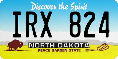 ND license plate IRX824