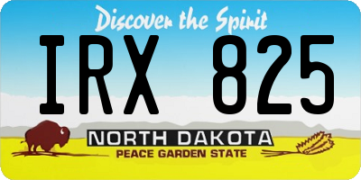 ND license plate IRX825