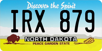 ND license plate IRX879