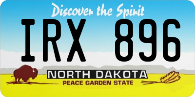 ND license plate IRX896