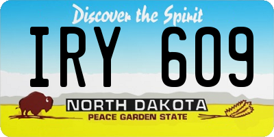 ND license plate IRY609