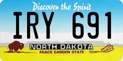 ND license plate IRY691