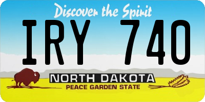 ND license plate IRY740