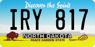ND license plate IRY817