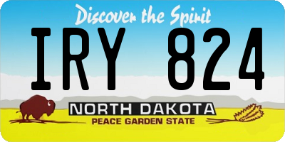 ND license plate IRY824