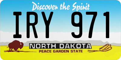 ND license plate IRY971