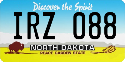 ND license plate IRZ088