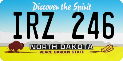 ND license plate IRZ246