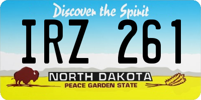 ND license plate IRZ261