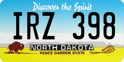 ND license plate IRZ398