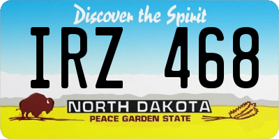 ND license plate IRZ468