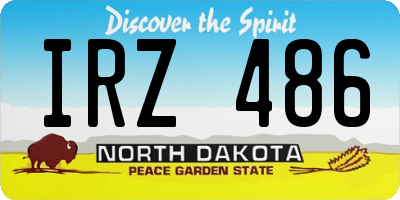 ND license plate IRZ486