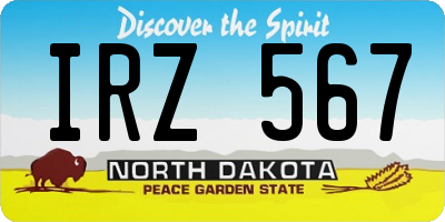 ND license plate IRZ567