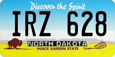 ND license plate IRZ628