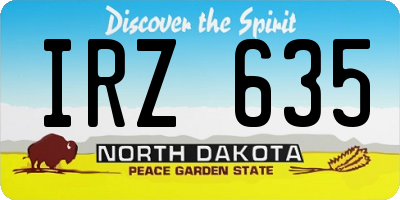 ND license plate IRZ635