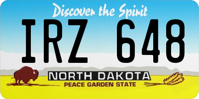 ND license plate IRZ648