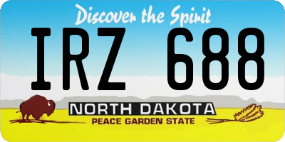ND license plate IRZ688